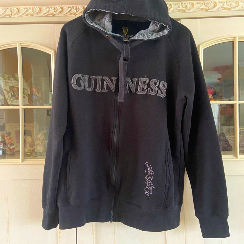 Guinness zip front Hoody jacket